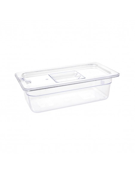Vogue Polycarbonate 1/3 Gastronorm Container 100mm Clear
