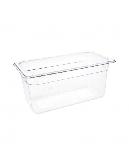 Vogue Polycarbonate 1/3 Gastronorm Container 150mm Clear