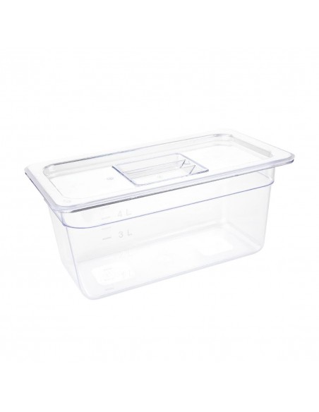 Vogue Polycarbonate 1/3 Gastronorm Container 150mm Clear