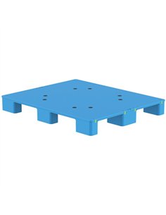 Lightweight Solid Plastic Pallet 1200x1000x140mm Blue | Stwalwart DA-XDP1210WJBBLUE