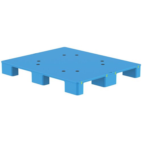 Lightweight Solid Plastic Pallet 1200x1000x140mm Blue | Stwalwart DA-XDP1210WJBBLUE