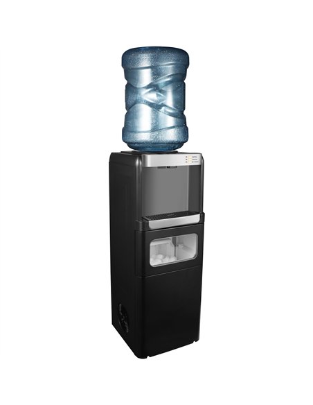 Freestanding Ice Maker with Hot &amp Cold Water Dispenser 15kg/24h 2.5L Bin 290x300x836mm | Stwalwart DA-HZB15YLR