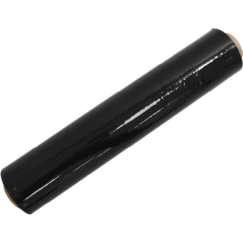 Premium 17 μm PE Stretch Film 40 cm × 300 m Flush 2″ Core Black | Stwalwart DA-SWRAP26