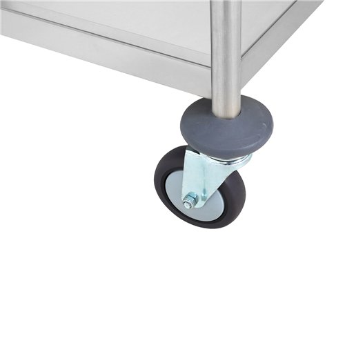 Commercial 2-Tier Stainless Steel Waste Sorting Trolley with Cutlery Tray Slot 1000×620×1000mm| Stwalwart DA-CG10062