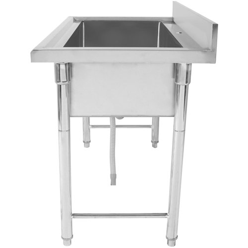 Commercial Hand and Pot Wash Sink Stainless Steel 1 Bowl Splashback 1000x700x900mm Round Legs | Stwalwart DA-PSR10070