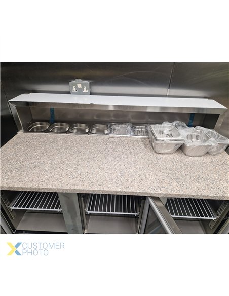 Commercial Wall Cabinet Cupboard Glass Doors Stainless Steel 1600x400x800mm | Stwalwart DA-SWCGDHH160402