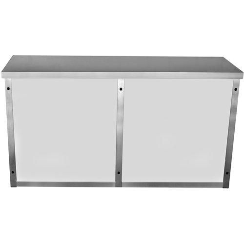 Commercial Wall Cabinet Cupboard Glass Doors Stainless Steel 1800x400x800mm | Stwalwart DA-SWCGDHH180402