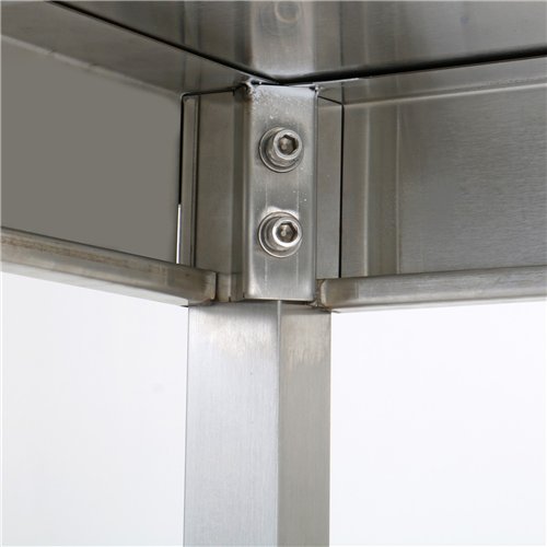 Professional Stainless Steel Work Table with Undershelf &amp 5cm Upstand 1600x700x950mm | Stwalwart DA-SWT70160B