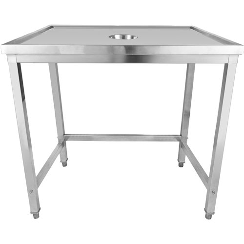 Professional Waste Disposal Table Stainless Steel 4 Side Up Marine Edge 1200x700x900mm | Stwalwart DA-WHDW12070