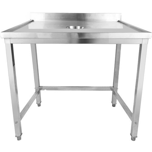 Professional Waste Disposal Table Stainless Steel 4 Side Up Marine Edge Backsplash 1200x700x950mm | Stwalwart DA-WHDW12070B