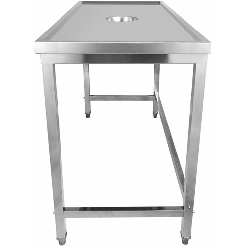 Professional Waste Disposal Table Stainless Steel 4 Side Up Marine Edge 1400x600x900mm | Stwalwart DA-WHDW14060