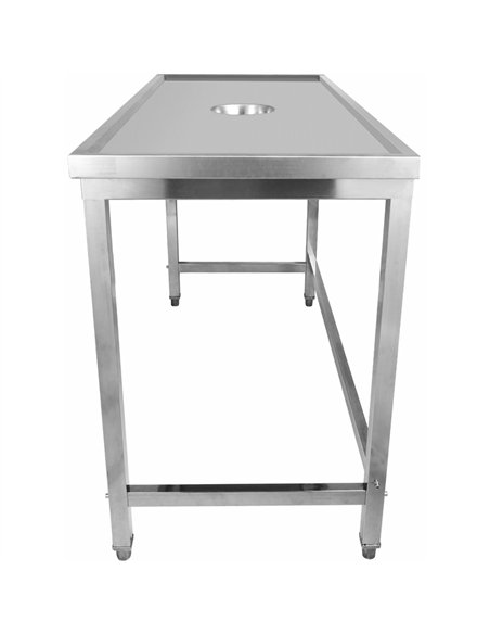 Professional Waste Disposal Table Stainless Steel 4 Side Up Marine Edge 1400x600x900mm | Stwalwart DA-WHDW14060