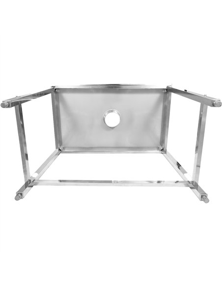 Professional Waste Disposal Table Stainless Steel 4 Side Up Marine Edge Backsplash 1400x700x950mm | Stwalwart DA-WHDW14070B