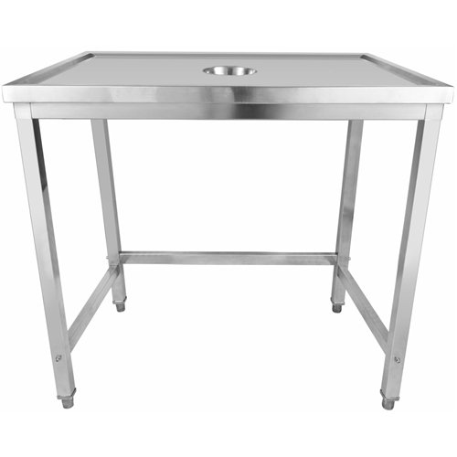 Professional Waste Disposal Table Stainless Steel 4 Side Up Marine Edge 2000x700x900mm | Stwalwart DA-WHDW20070