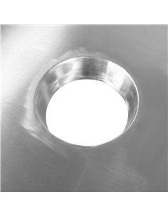 Commercial Stainless Steel Single Sink with Left Bowl &amp Right Scrapping Hole + Splashback 1500x700x950mm | Stwalwart DA-WHSTD 2