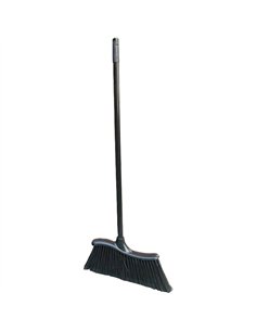 Heavy-Duty Polypropylene Broom with Long Handle 50x300x1000mm Black | Stwalwart DA-JGM1004