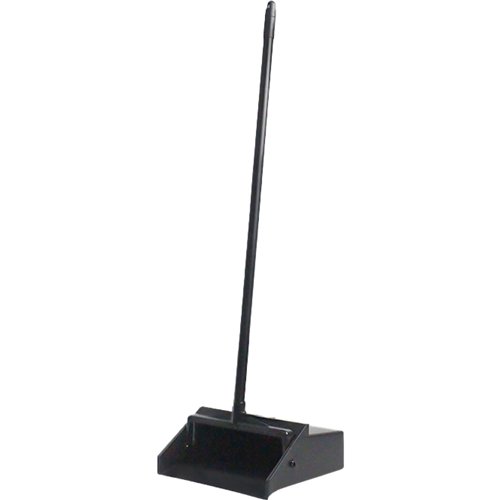 Heavy-Duty Long Handle Polypropylene Dustpan 330x310x700mm Black | Stwalwart DA-JGM1006