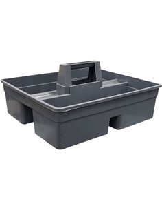 Heavy-Duty Polypropylene Cleaning Caddy Bucket with Handle 385x335x170mm Gray | Stwalwart DA-JGM1008