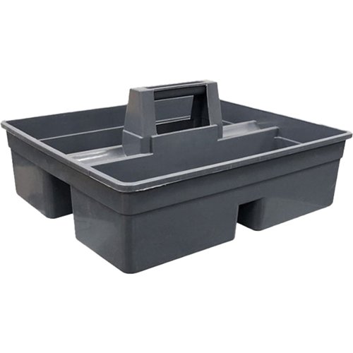 Heavy-Duty Polypropylene Cleaning Caddy Bucket with Handle 385x335x170mm Gray | Stwalwart DA-JGM1008