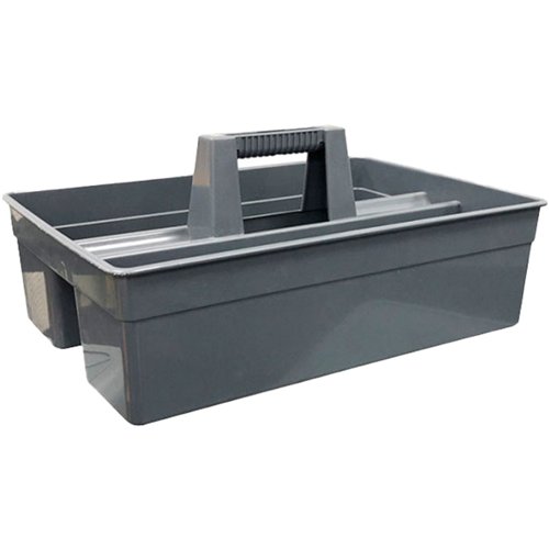Heavy-Duty Polypropylene Cleaning Caddy Bucket with Handle 405x270x175mm Gray | Stwalwart DA-JGM1010