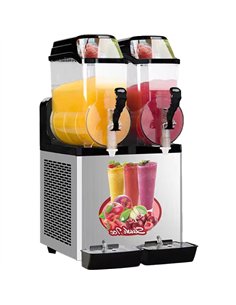 Commercial Double Tank Slush Machine 2 x 12 Litres 400x600x840mm | Stwalwart DA-SM212