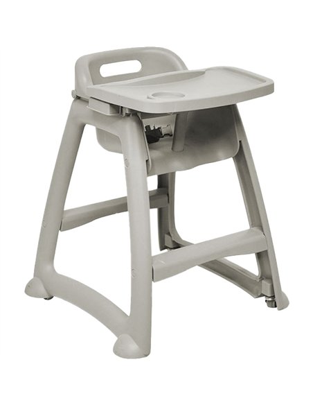 Sturdy Baby High Chair with Tray and Castors Stackable 540x611x740mm | Stwalwart DA-JGM1402