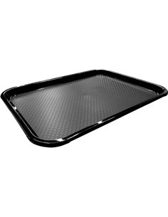 Serving Tray Polypropylene Rectangular 413x305x20 mm Black | Stwalwart DA-JGM302