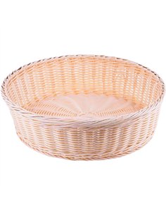 Round Poly Wicker Bread Basket 400x100mm | Stwalwart DA-JGM510