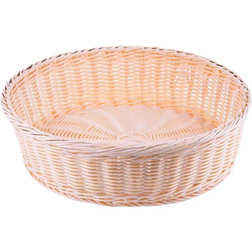 Round Poly Wicker Bread Basket 400x100mm | Stwalwart DA-JGM510