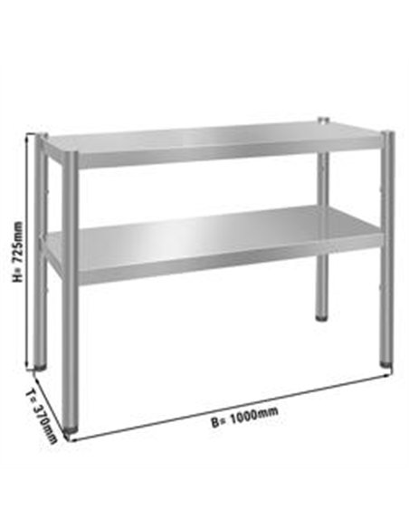 Top shelf PREMIUM - 1000x370mm - with 2 shelves 0.7 m high