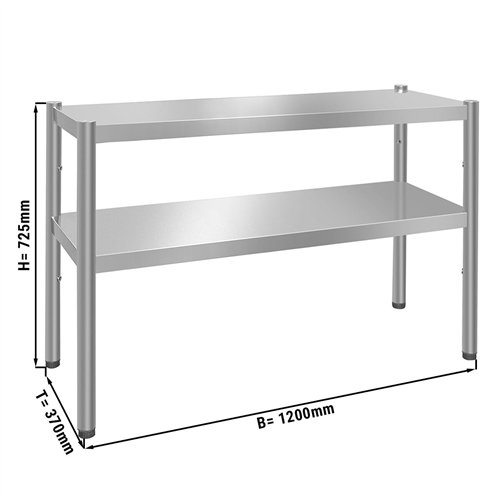 Top shelf PREMIUM - 1200x370mm - with 2 shelves 0.7 m high