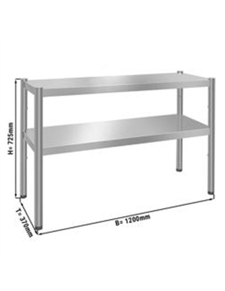 Top shelf PREMIUM - 1200x370mm - with 2 shelves 0.7 m high