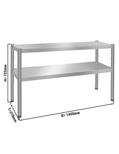 Top shelf PREMIUM - 1400x370mm - with 2 shelves 0.7 m high 2