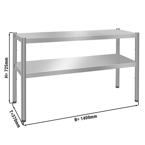 Top shelf PREMIUM - 1400x370mm - with 2 shelves 0.7 m high