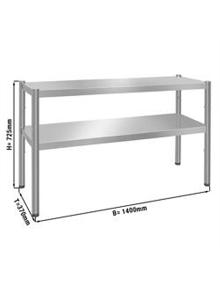 Top shelf PREMIUM - 1400x370mm - with 2 shelves 0.7 m high