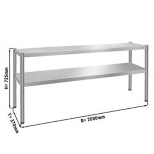 Top shelf PREMIUM - 2000x370mm - with 2 shelves 0.7 m high