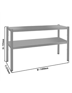 Top shelf ECO - 1400x370mm - with 2 shelves - 0.7 m high 2