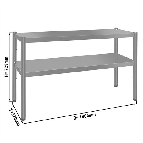 Top shelf ECO - 1400x370mm - with 2 shelves - 0.7 m high