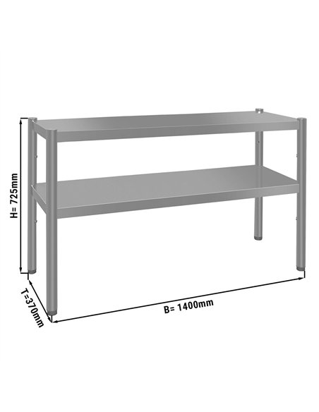 Top shelf ECO - 1400x370mm - with 2 shelves - 0.7 m high