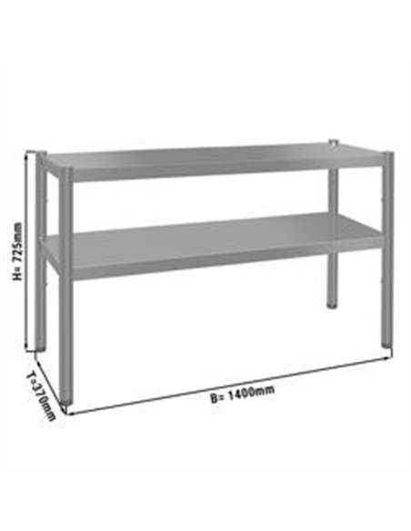 Top shelf ECO - 1400x370mm - with 2 shelves - 0.7 m high