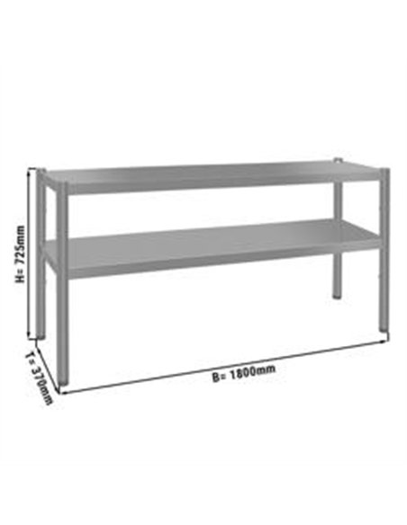 Top shelf ECO - 1800x370mm - with 2 shelves - 0.7 m high