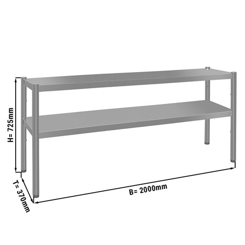 Top shelf ECO - 2000x370mm - with 2 shelves - 0.7 m high