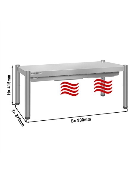 PREMIUM thermal bridge - 800x370mm - with 1 shelf - height: 415mm