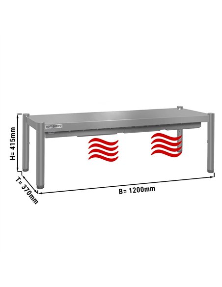 Thermal bridge ECO - 1200x370mm - with 1 shelf - height: 415mm