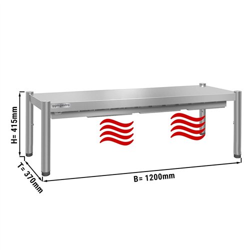 PREMIUM thermal bridge - 1200x370mm - with 1 shelf - height: 415mm