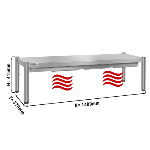 PREMIUM thermal bridge - 1400x370mm - with 1 shelf - height: 415mm
