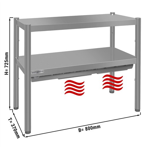 Thermal bridge ECO - 800x370mm - with 2 shelves - height: 725mm