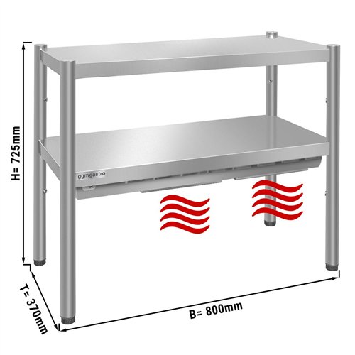 PREMIUM thermal bridge - 800x370mm - with 2 shelves - height: 725mm