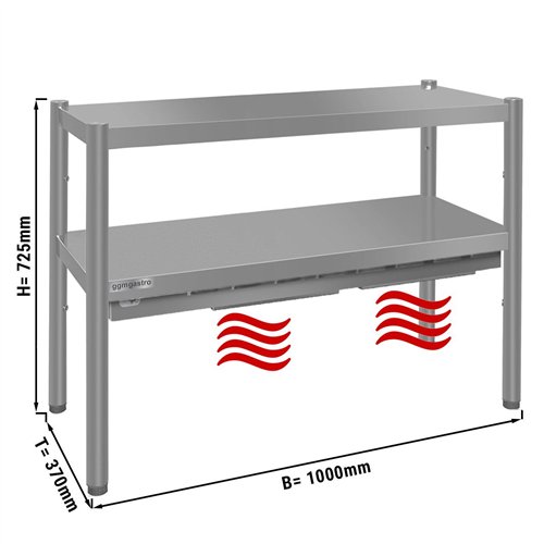 Thermal bridge ECO - 1000x370mm - with 2 shelves - height: 725mm