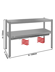 ECO thermal bridge - 1200x370mm - with 2 shelves - height: 725mm 2